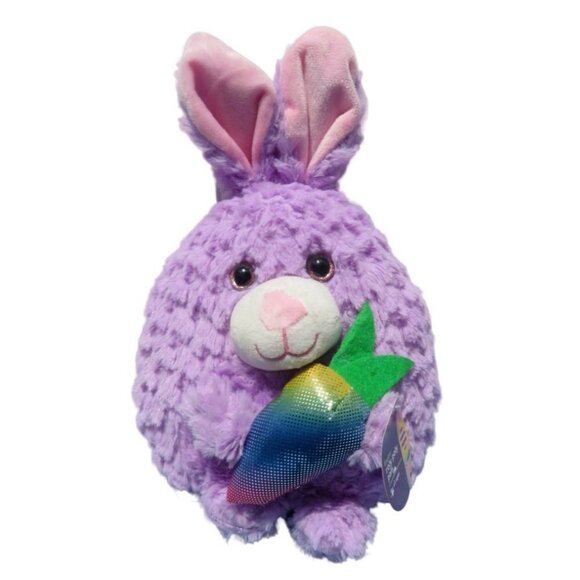 Easter Roly Poly Pals Bunny Rabbit Plush -Soft Purple Stuffed Animal 12" Toy - Picture 1 of 3